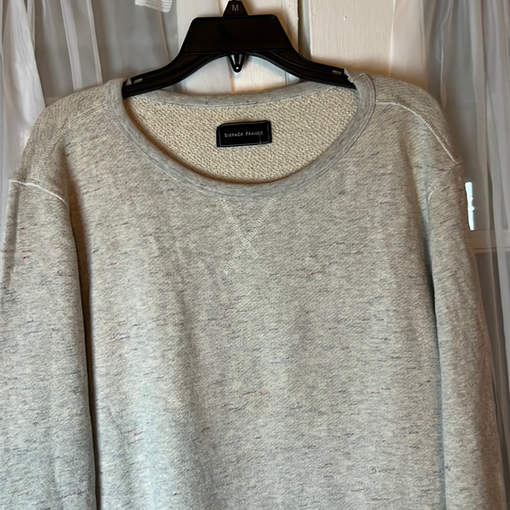 Sixpack France Cotton Sweatshirt Men’s X-Large Gray Crewneck